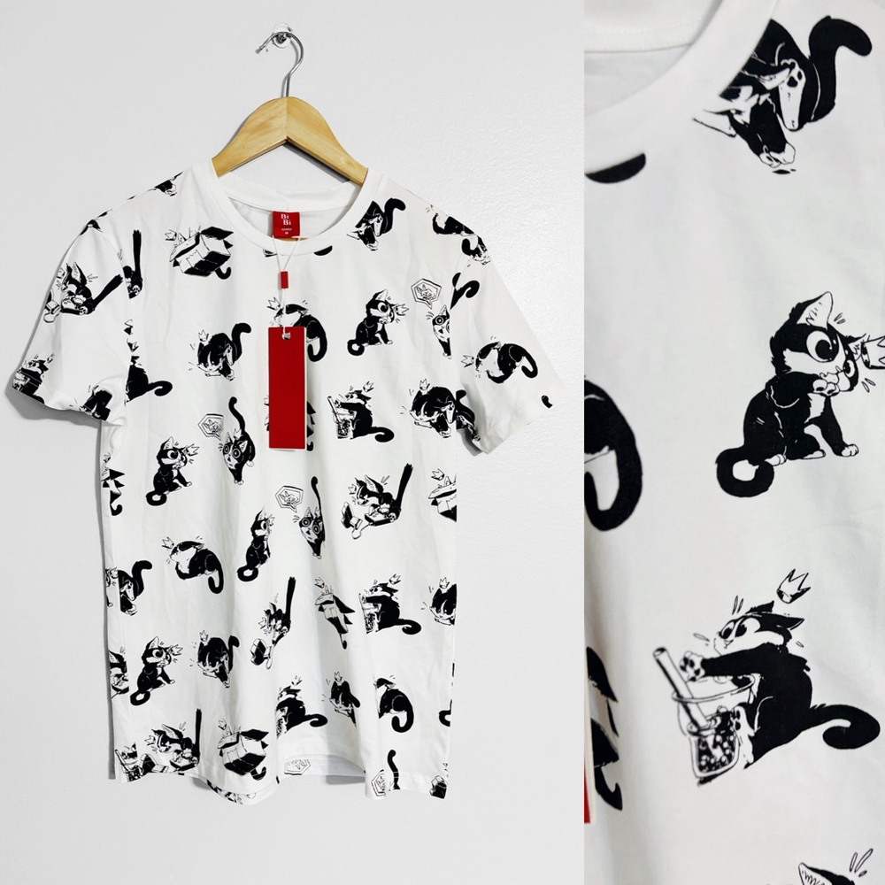 Bibi New! Cat Cartoon T-Shirt